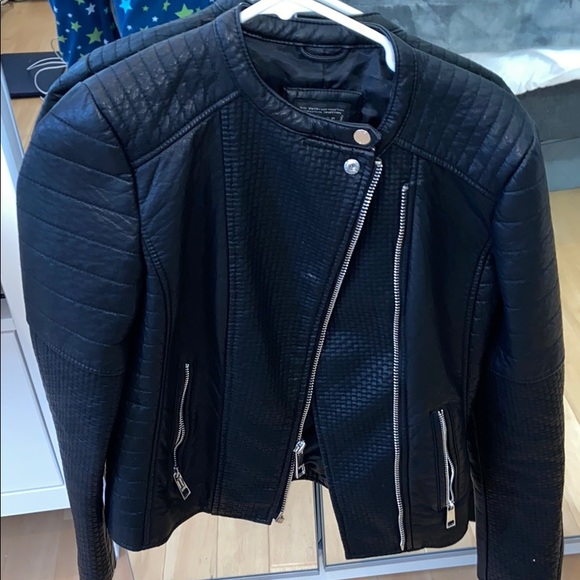 Guess Jackets & Blazers - black guess leather jacket